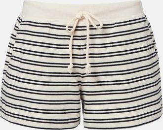 Velvet Shorts Amy de jersey de algod&oacute;n a rayas