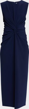 Prabal Gurung Sleeveless Twist-Front Bodycon Midi Dress