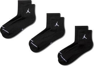 Nike Jordan Everyday Ankle Socks (3 Pairs) in Black | DX9655-010