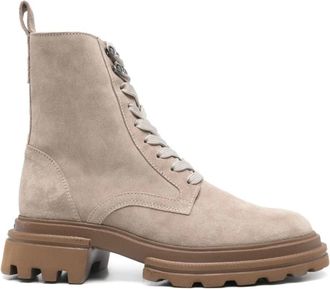 Hogan Casual Sneakers voor Dagelijks Gebruik - Dames - Veterlaarzen - Beige - 38 1/2 EU - Schoenen