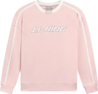 Li-Ning Striped Graphic Sweatshirt Pink White AWDRD50-5