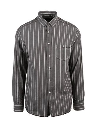 Deuxieme Shirt Grey Cotton Shirt