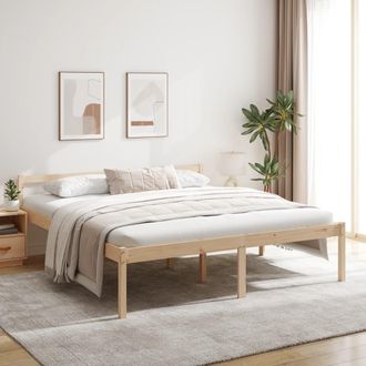vidaXL Cama Para Personas Mayores Madera Maciza De Pino 200x200 Cm Vidaxl