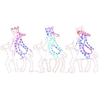 vidaXL Figura de Navidad de los Reyes Magos con 504 LED 70x50 cm vidaXL