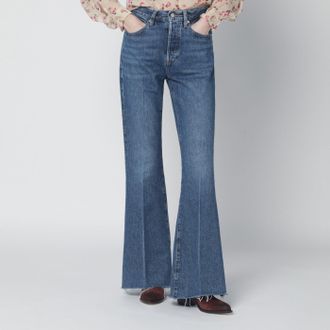 Frame Denim Jeans The Lax blu in denim rigenerato