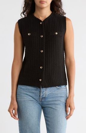 Area Stars Pru Sleeveless Cotton Blend Sweater Vest in Black at Nordstrom Rack, Size X-Small