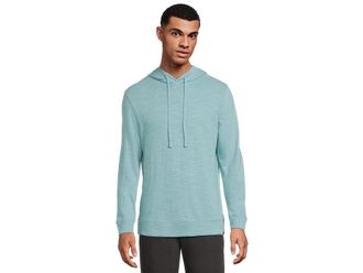 Faherty Sunwashed Slub Hoodie Mens Clothing Teal Sea : LG, Cotton