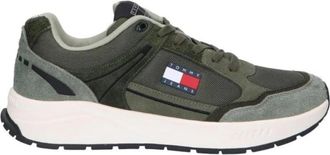 Tommy Hilfiger Stijlvolle Runner Sneakers - Heren - Sneakers - Groen - 44 EU - Schoenen