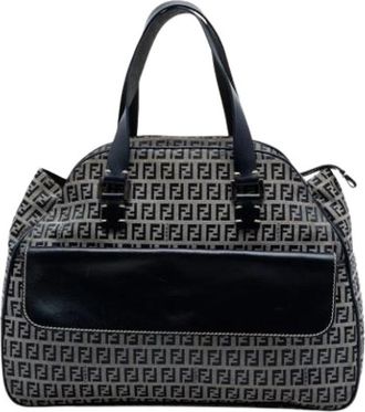 Fendi Pre-owned Vintage Canvas Tote Bag - Dames - Vintage Shopper - Grijs - ONE Size - Vintage