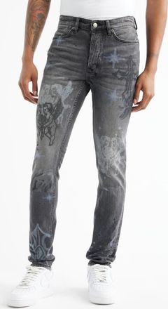 Ksubi Van Winkle AXL Cherub Skinny Jeans in Charcoal at Nordstrom, Size 38