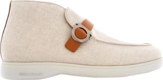 Ferragamo Gancini Buckle Desert Boots, Size 9 E