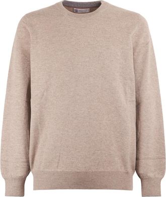Brunello Cucinelli Cashmere Trui - Heren - Cashmere truien - Beige - L - Truien & Vesten