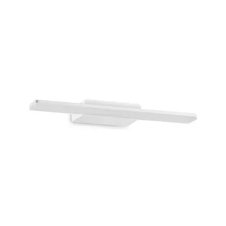 Ideal Lux Applique Moderna Make-up Alluminio Bianco Led 12w 3000k Luce Calda