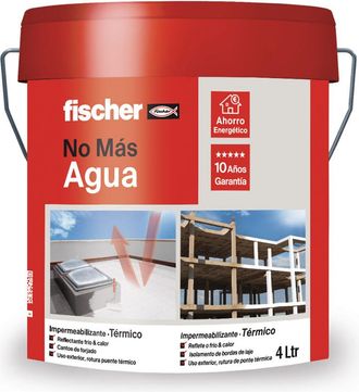 Fischer Pintura Impermeabilizante Embaldosable 4l Para Terrazas, Tejados, Transitable, Blanco