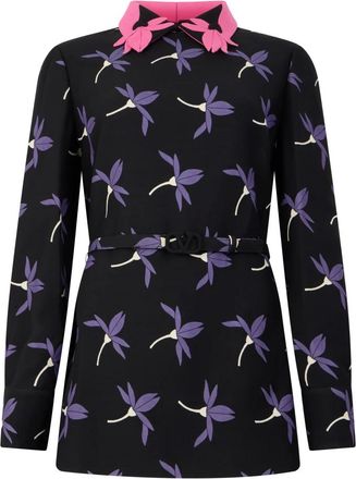 Valentino Garavani Dames, Tops, Zwart, Maat: XL Zijde