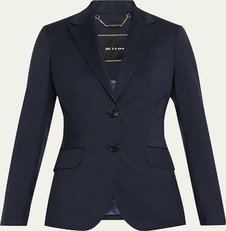 Kiton Single-Breasted Wool Blazer