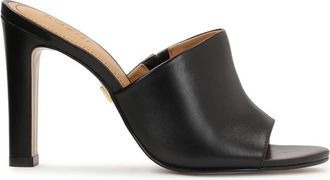 Kazar Zwarte Hakken met Brede Band - Dames - Muiltjes - Zwart - 38 EU - Leer - Schoenen