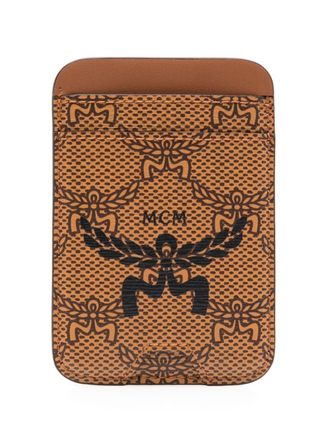 MCM Portacarte Himmel con stampa - Marrone