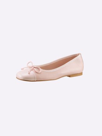 Heine Ballerina HEINE, Damen, Gr. 41, rosa (rose), Glattleder, Leder, Synthetik, Schuhe Ballerina