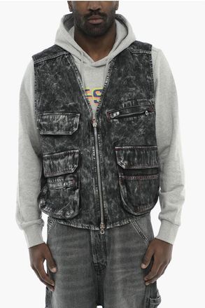 Diesel Denim Utility Jacket D-SAMP Sleeveless size L