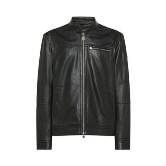 Peuterey Saguaro Biker Jacket - Heren - Leren en Su&egrave;de Jassen - Zwart - M - Leer - Jassen