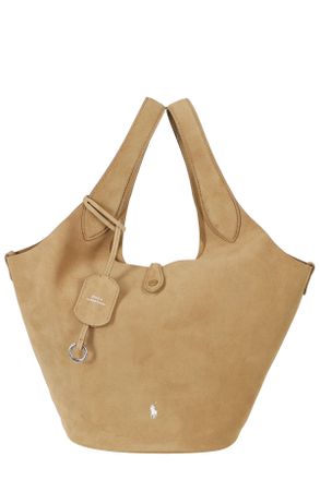 Polo Ralph Lauren Brown Ply Tte Medium Cowhide Leather Tote Bag