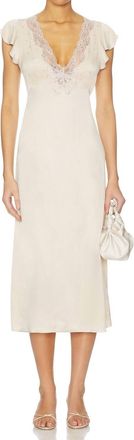 Free People Tied With Joy Midi Dress In Pastel Rose Tan