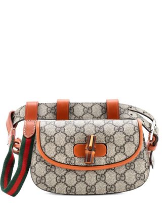 Gucci Bamboo 1947 GG Coated Canvas Mini belt bag - women - Fabric - One Size - Brown