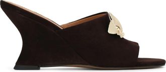 Kazar Fijne teenslippers - Dames - Sleehakken - Bruin - 38 EU - Linnen - Schoenen