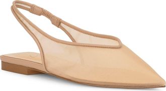 Jessica Simpson Mezzah Slingback Pointed Toe Flat in Sand at Nordstrom, Size 9.5