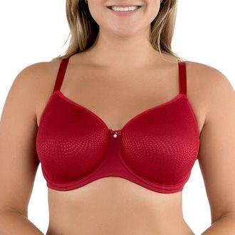 Affinitas Pearl Non-padded Seamless Minimizer Bra in Rio Red at Nordstrom, Size 32Dd