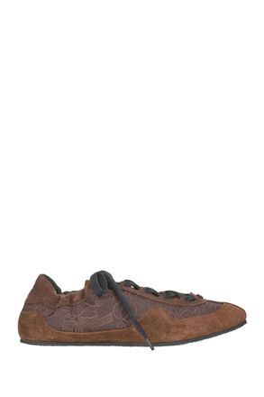 Cecilie Bahnsen Suede And Nylon Sneakers With Floral Detail
