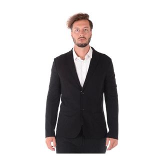 Daniele Alessandrini Blazers, male, Black, 2XL, Stylish Ring Jacket for Men