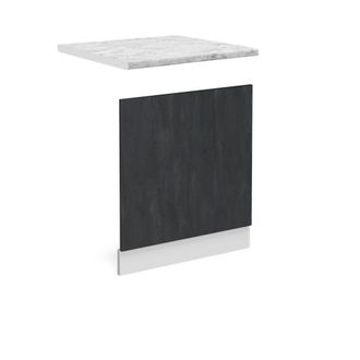 Vicco Panel Frontal R-line, Hormig&oacute;n Negro, 60 Cm Et M&aacute;rmol
