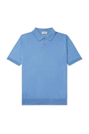 John Smedley Leyburn Merino Wool and Sea Island Cotton-Blend Gauze Polo Shirt