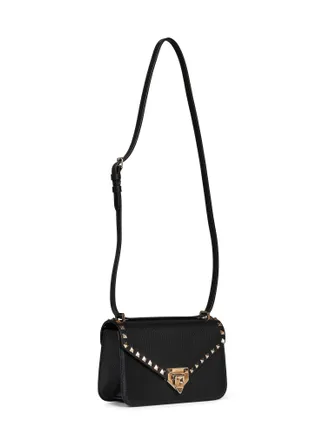 Valentino Garavani Womens Crossbody Bag Rockstud Black Shoulder