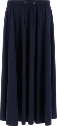 Herno Lichtgewicht Nylon Stretch Rok - Dames - Maxi Rokken - Blauw - XL - Nylon - Rokken