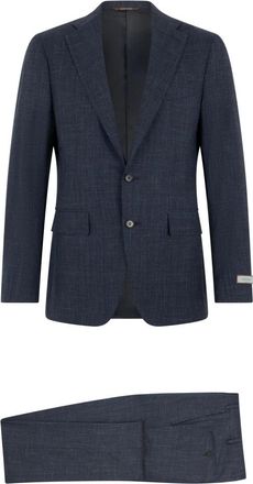 Canali Compleet Jasje en Broek in Wolmix - Heren - Business pakken - Blauw - M - Wol - Kostuums