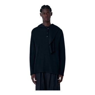 Yohji Yamamoto Hombre, Jerseys, Negro, Talla: L