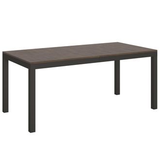 Itamoby Mesa extensible 90x180/440 cm efecto madera nogal, hierro