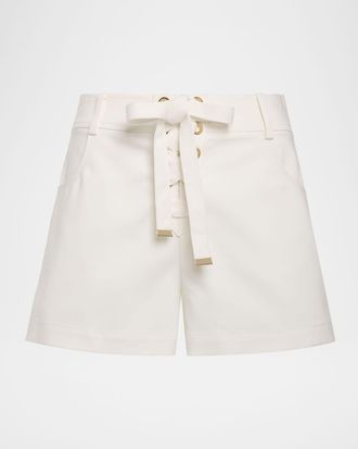 Ramy Brook Alba Lace-Up Shorts