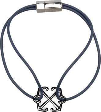 Off-white Arrows-charm bracelet - men - Brass/Thermoplastic Polyurethane (TPU) - L - Blue