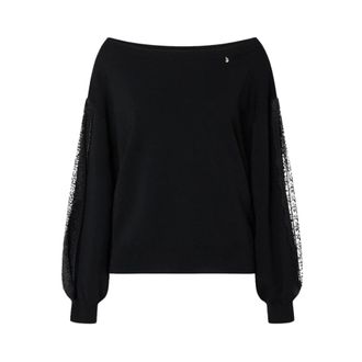 Liu Jo Truien & Vesten, Dames, Zwart, XS, Ronde hals gebreid