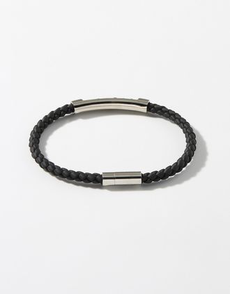 Mon Art Mens Metallic-accent braided bracelet