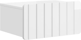 vidaXL Mesita De Noche De Pared Con Caj&oacute;n Brillante 49 X 34,5 X 24 Cm Vidaxl