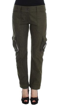 Ermanno Scervino Womens Cargo Pants Model - Dark Green