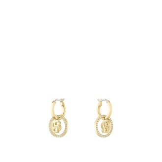 BOSS Gold-tone earrings with Double B monogram charm