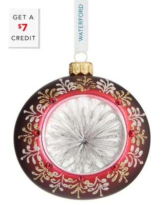 Waterford Holiday Heirlooms Ember Laurel Bauble With $7 Credit