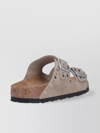 Birkenstock heeled sandals with studded open toe