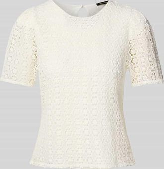 More & More More & More Blusenshirt mit Lochstickerei in Offwhite, Größe 34
